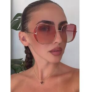 NEW Tom Ford FT0901 Toby Shield Pink Square Sunglasses $520